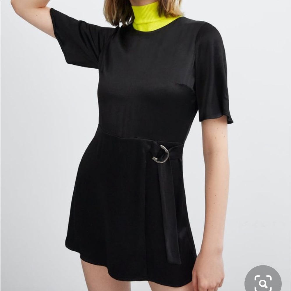 Zara Satin Romper Dress